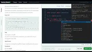 Hackerrank Python Solution #1 Itertools - Python: itertools.combinations()