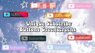 Unique Subscribe Button Green Screens | Aesthetic Subscribe Button Green Screens- Pastel