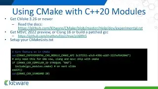 import CMake: // 2023 State of C++20 modules in CMake - Bill Hoffman - CppNow 2023