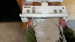 Vacuum Sealing with AmerivacS AVN20 Adjusting the vacuum before setting heat seal.