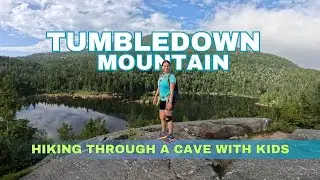 Hiking Tumbledown Mountain in Maine via the loop trail | Great hike with my kids! 😬 #hiking #maine