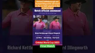 Umpires for ICC Cricket World Cup 2023 Final Match #RichardKettleborough #RichardIllingworth #CWC23