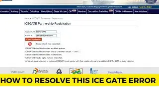 Please Check Your Credentials Error on Ice Gate Portal Registration | AD Code Registration Error