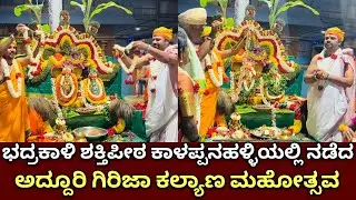 ಭದ್ರಾಕಾಳಿ ಶಕ್ತಿಪೀಠ ಕಾಳಪ್ಪನಹಳ್ಳಿಯಲ್ಲಿ ನಡೆದ ಅದ್ದೂರಿ ಗಿರಿಜಾ ಕಲ್ಯಾಣ ಮಹೋತ್ಸವ | Girija kalyana