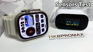 HK8 Pro Max Ultra (AMOLED) Sensors Test - Best Sport SmartWatch 2023 (Hi-Res, watchOS Icons)