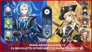 Spiral Abyss 4.8 | C6 Neuvillette Hypercarry & C0 Navia Double Pyro
