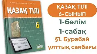 Қазақ тілі 6 сынып 1 сабақ. Бурабай ұлттық саябағы 