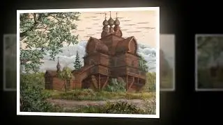 В темном лесе (живопись на бересте)
