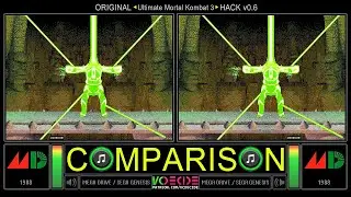 [HACK] Ultimate Mortal Kombat 3 (Sega Genesis vs Sega Genesis) Side by Side Comparison  | VCDECIDE