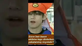 Sizce ben basın ekibine kapı dinlerken yakalanmış mıyımdır?#taehyung#bts #btsarmy#kpop #keşfet #army