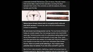 Facts against the patriarchy and facts about the female body.