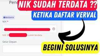 Solusi NIK Terdata Ketika Registrasi SDM Data | Mudah - Registrasi verval