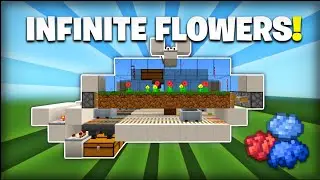 1.18 EFFICIENT FLOWER/DYE FARM TUTORIAL IN MINECRAFT BEDROCK (MCPE, XBOX, PS, SWITCH, PC)