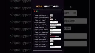 all input tags in html