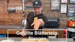 Gefüllte Blätterteig-Stangen