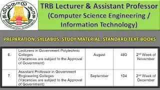 TN TRB POLYTECHNIC LECTURER, ASSISTANT PROFESSOR GOVERNMENT ENGINEERING COLLEGE PREPARATION STRATEGY