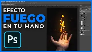 💎Crea efecto FUEGO EN TU MANO 🔥✋ de forma sencilla usando Photoshop 💻 // Tutorial Photoshop