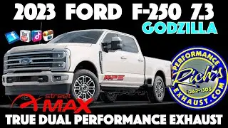 2023 FORD F-250 7.3 GODZILLA RICH'S STREET MAX TRUE DUAL EXHAUST EXIT IN FRONT OF TIRE