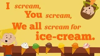 Tongue Twister︳I scream, you scream, we all scream for ice-cream!    ︳ea sound  ︳English  for kids