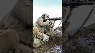 MG-3 machine gun on the frontline. #military #shorts