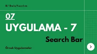 HTML | CSS | Javascript | JQuery || Uygulama -07- Search Bar