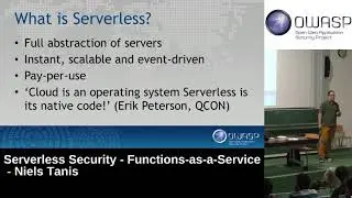Serverless Security: Functions-as-a-Service (FaaS) by Niels Tanis