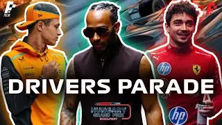 Lewis Hamilton Charles Leclerc Lando Norris  & more Drivers Parade in Hungary | Behind the Scenes
