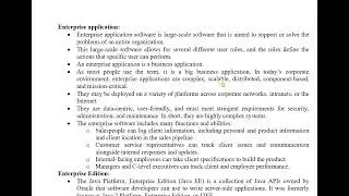 Enterprise Application and Java Enterprise Edition/JavaEE