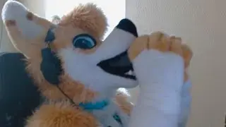 staying hydrated in fursuit!