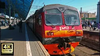 Электропоезд ЭД4М-0402 РЭКС. Москва - Пушкино. 16.07.2022 год.