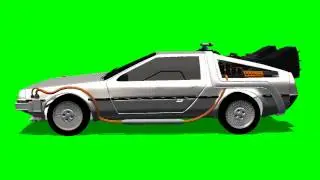 back to the future delorean drive - green screen effects - free use