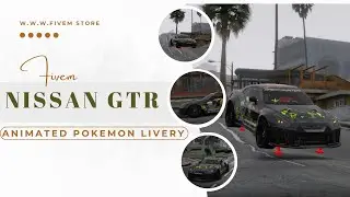 [FiveM Car] Fivem Nissan GTR Animated Pokemon Livery for fivem servers
