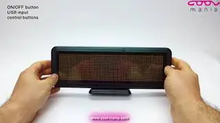Promotional LED display with text scrolling 30 cm x 11 cm - red (www.cool-mania.com)