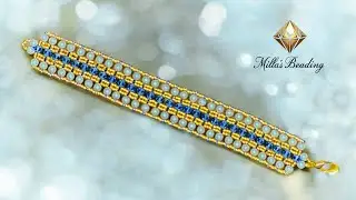 Pärlor och Kristall Beading Bracelet 💎 #beadingtutorials #beading #artesanato #beadworks #artesania
