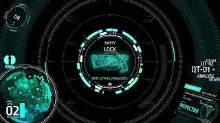 PSYCHO-PASS Dominator execution mode (paralyzer) HUD UI reproduction