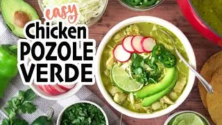 Easy Chicken Pozole Verde {Green Pozole}
