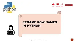 How to Rename the Rows Names in Python || Learn Pandas || Data Manipulation
