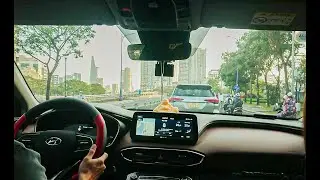 Lái xe vào buổi sáng nắng đẹp chill chill
