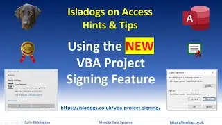 Using the New VBA Project Signing Feature in Access
