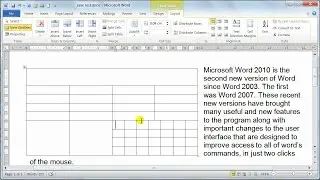 MS Word Table Formating