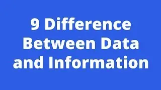 Difference Between Data and Information AF Tech House
