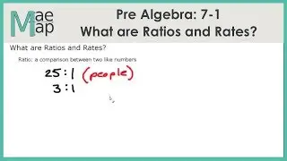 PreAlgebra: 7-1 What are Ratios and Rates?