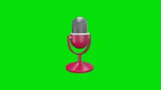 Red mic free green screen video and GIF