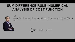 Marginal Cost Function using Sum and Difference Rule of Differentiation