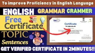 Free Grammar Crammer Certificate | Topic : Sentences | Improve Proficiency in English Language SCOPE