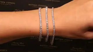 Round Brilliant Claw Set Diamond Tennis Bracelets