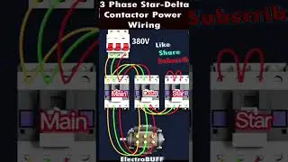 3 Phase STAR DELTA Contactor Connection #electrical #engineering #automation #