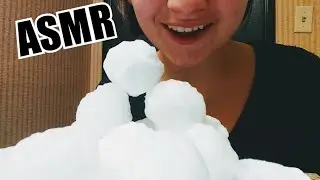 EATING SNOWBALLS - Ice Eating ASMR - | Very Soft Crunches |