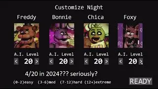 Five Nights at Freddy's 1 - 4/20 Mode