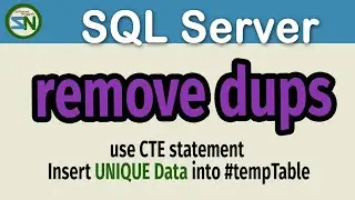 How to Remove Dups rows from a Table in SQL Server, using a CTE statement.
